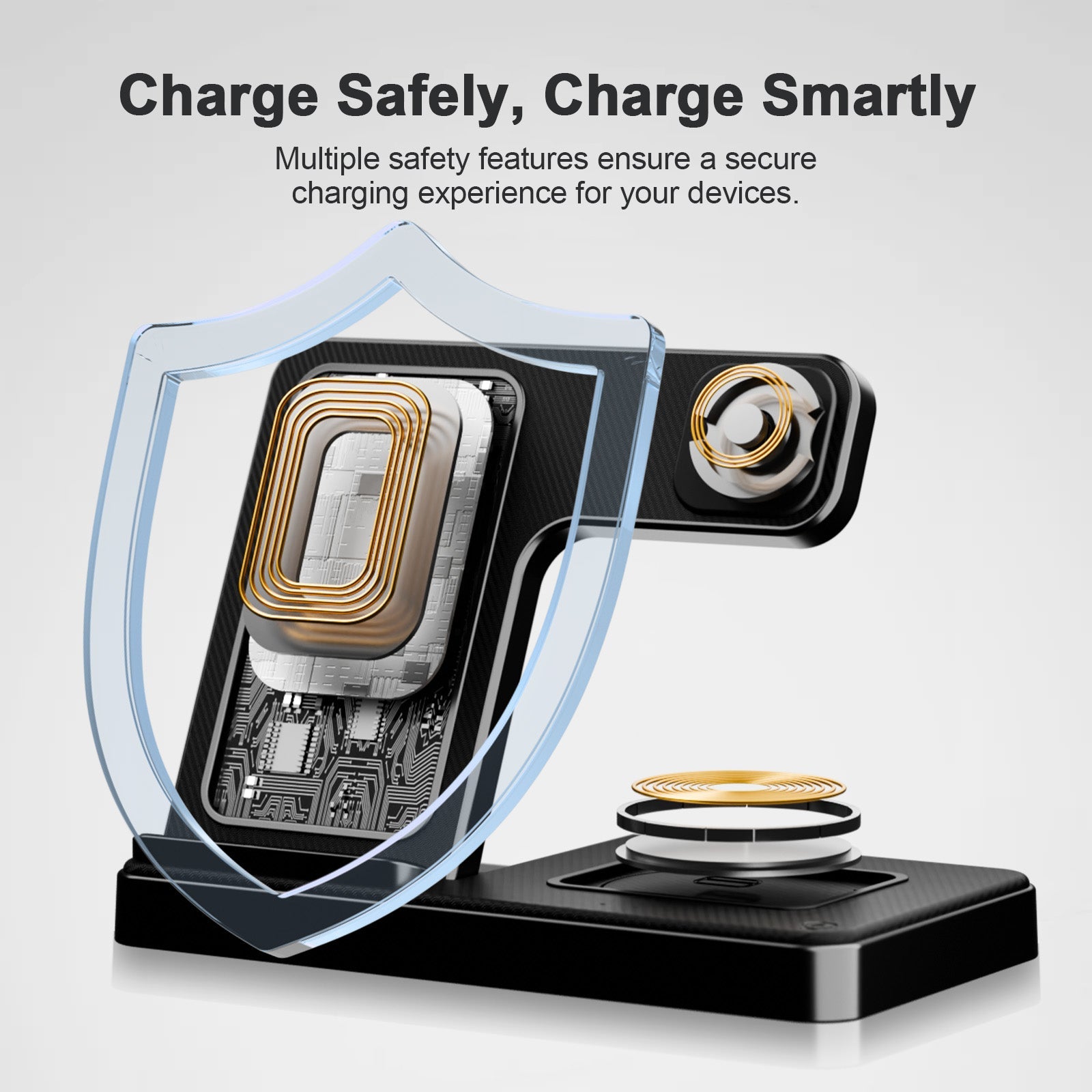 Presgo 3-in-1 Fast Wireless Charging Station W168
