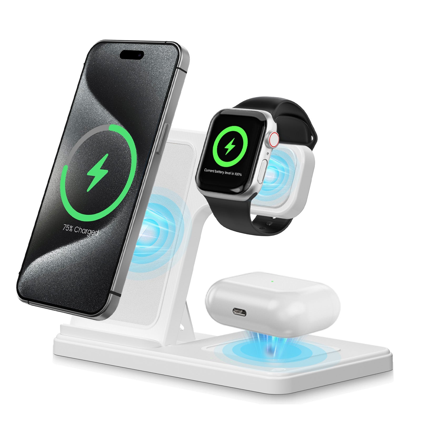 Presgo 3-in-1 Fast Wireless Charging Station W168