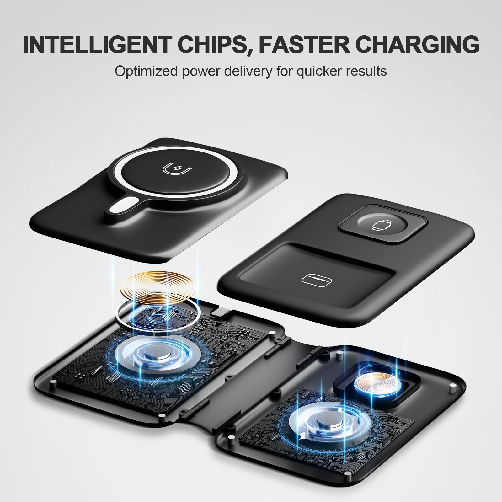 Presgo 3 in 1 Magsafe Foldable Wireless Charger W004