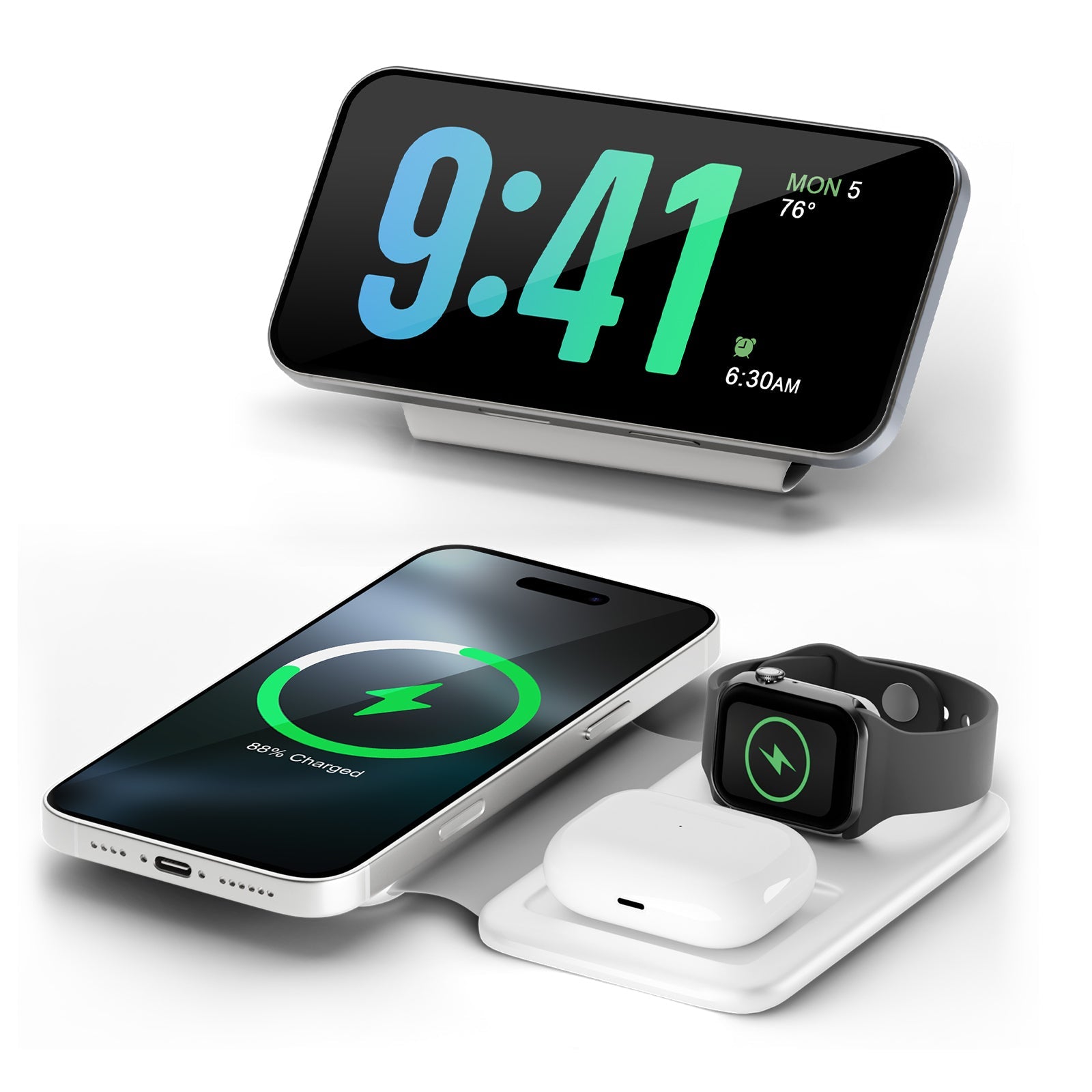 Presgo 3 in 1 Magsafe Foldable Wireless Charger W004